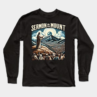 Sermon on the Mount, Jesus delivering the Sermon on the Mount Long Sleeve T-Shirt